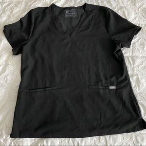 Figs Scrubs Black Casma Top XL